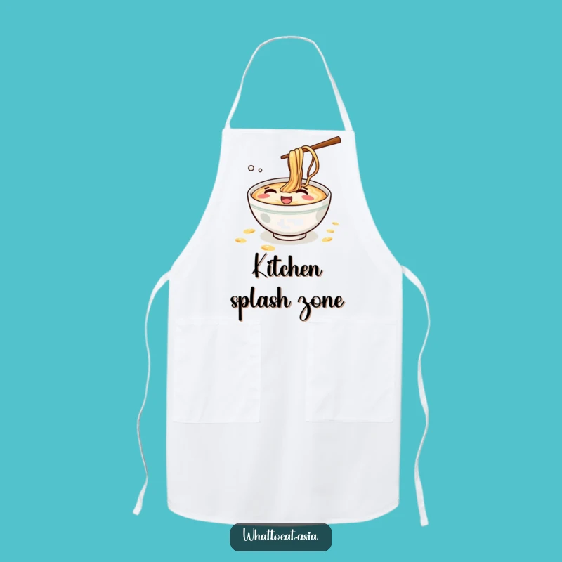 Funny Ramen Giggling Apron: Cook with Playful Splashes, Perfect Kitchen Gift!