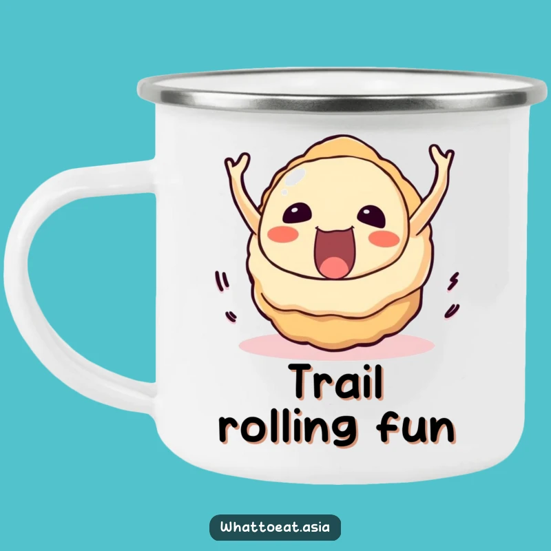 Funny Takoyaki Rolling Camping Mug: Adventure Fuel, Perfect Gift!
