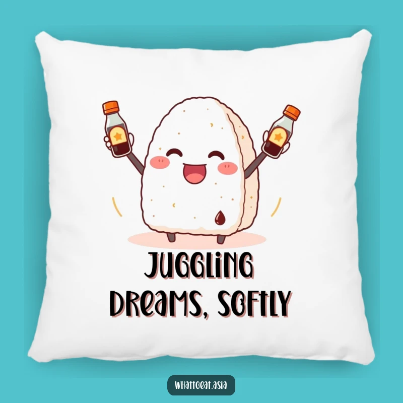 Funny Onigiri Juggling Pillow: Cozy Comfort with Culinary Comedy, Perfect Gift!