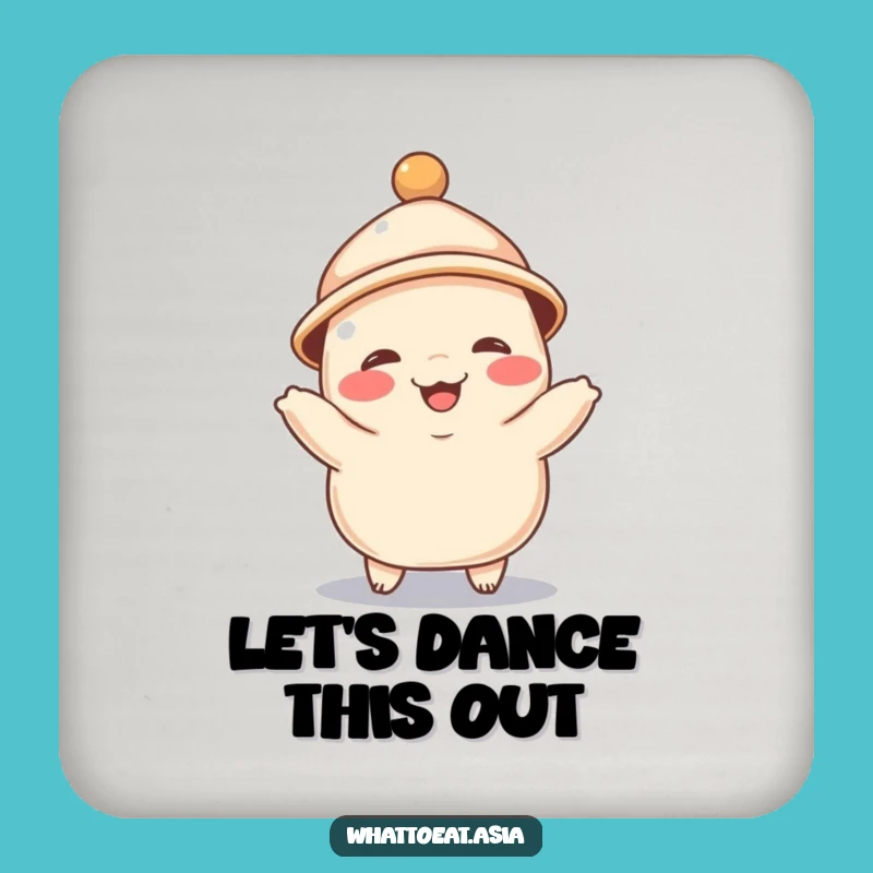 Funny Dumpling Dance Coaster: Protect Surfaces with Giggles!