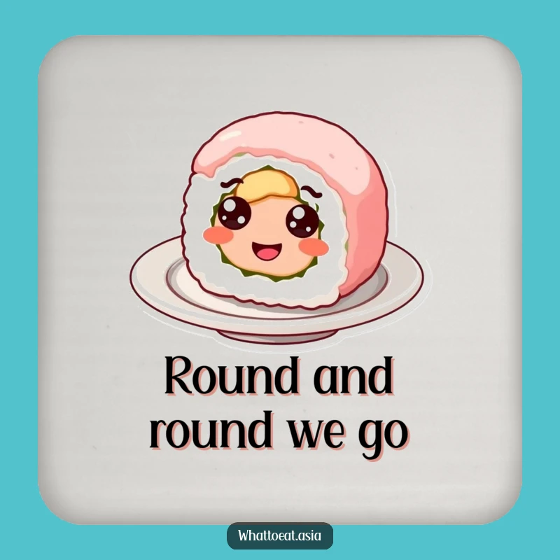 Funny Sushi Roll Coaster: Protect Surfaces with Googly-Eyed Fun!