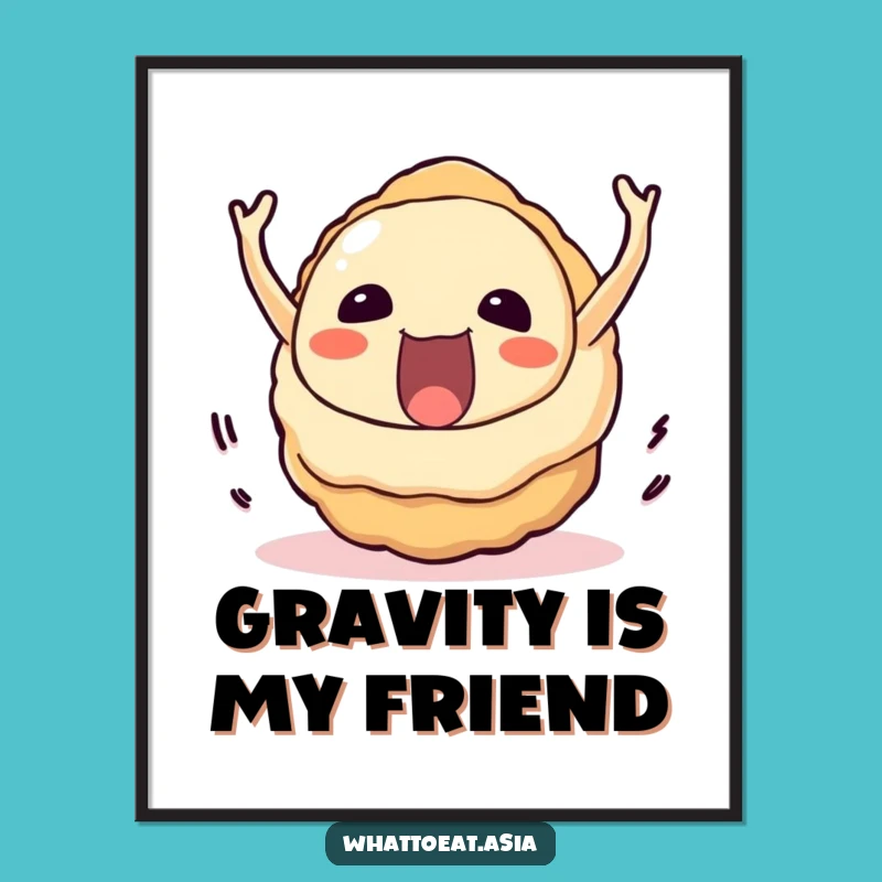 Funny Takoyaki Rolling Poster: Vibrant Art for a Cheerful Space, Great Gift!