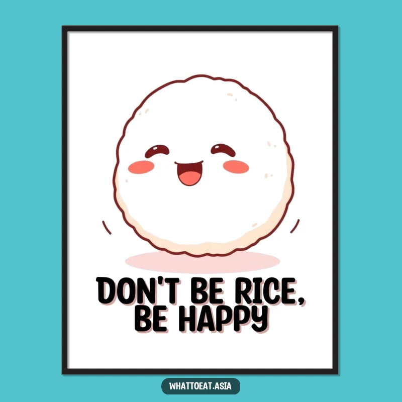 Free Printable Onigiri Wall Art: Funny Rolling Downloadable Decor!