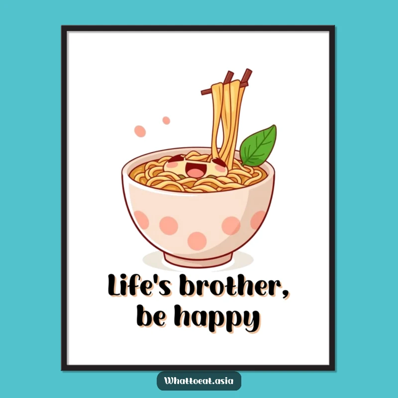 Free Printable Ramen Wall Art: Funny Noodle Stirring Downloadable Decor!