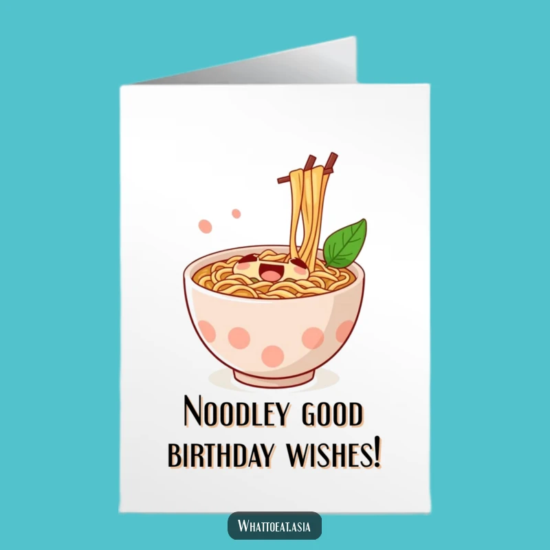 Free Printable Birthday Ramen Card: Funny Noodle Stirring Downloadable Gift!