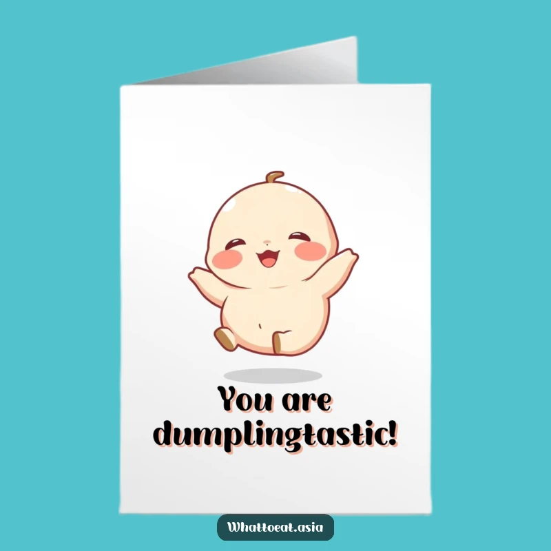 Free Printable Dumpling Congrats Card: Hilarious Kicking Downloadable!