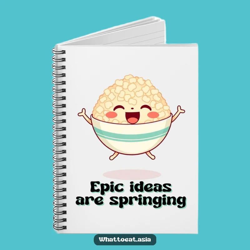Funny Happy Rice Bowl Notebook: Jot Down Joyful Ideas!