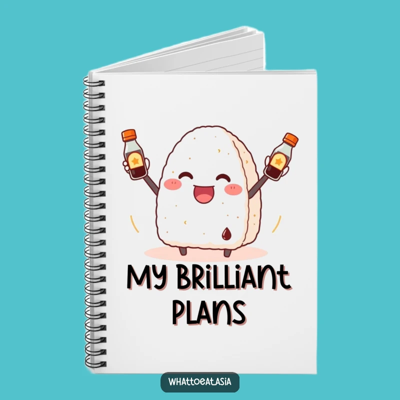 Funny Onigiri Juggling Notebook: Jot Down Notes with Humor, Perfect Gift!