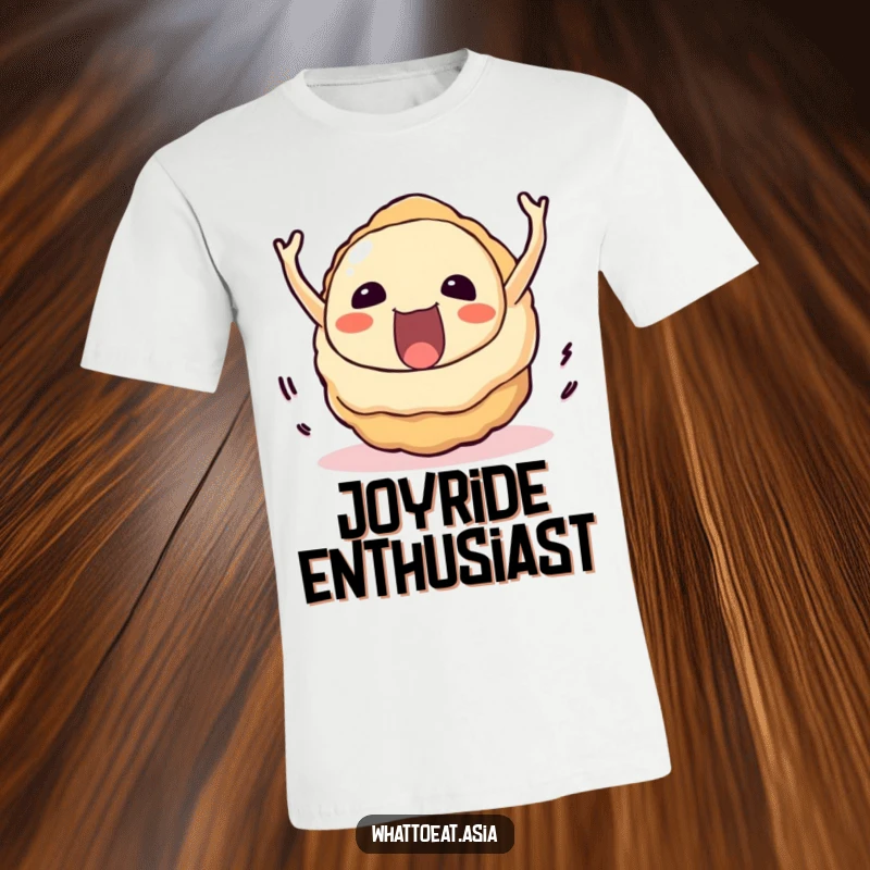 Funny Takoyaki T-Shirt: A delighted takoyaki enthusiastically rolling downhill with pure, unadulterated joy.