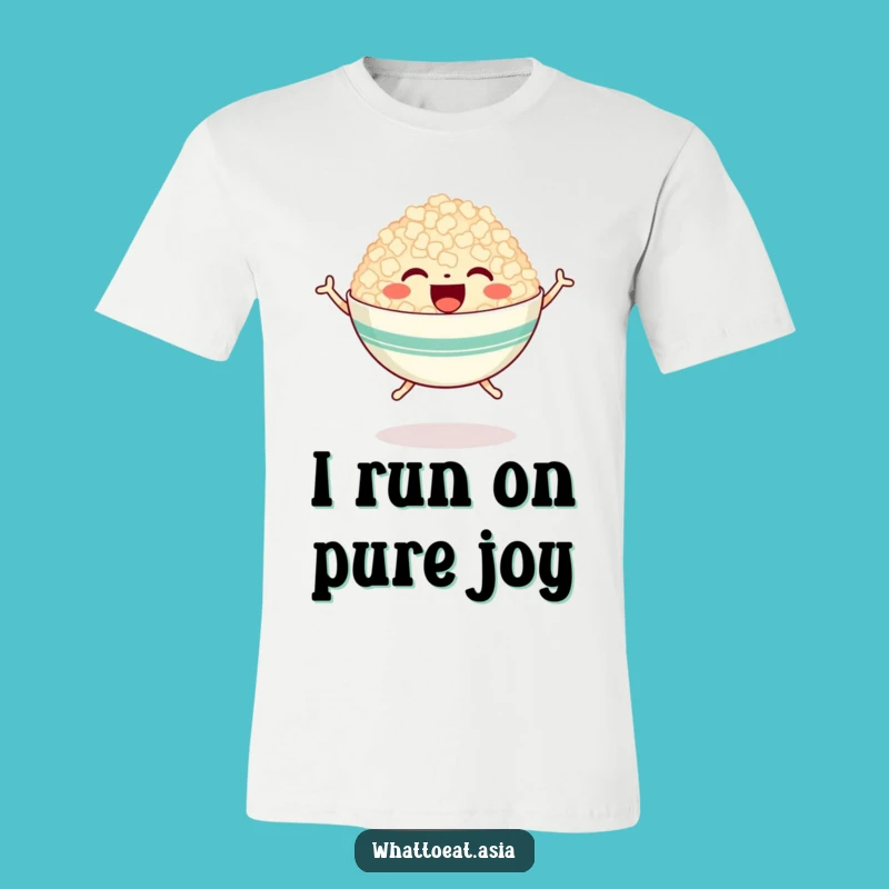 Funny Happy Rice Bowl T-Shirt: Wear Your Joyful Energy!