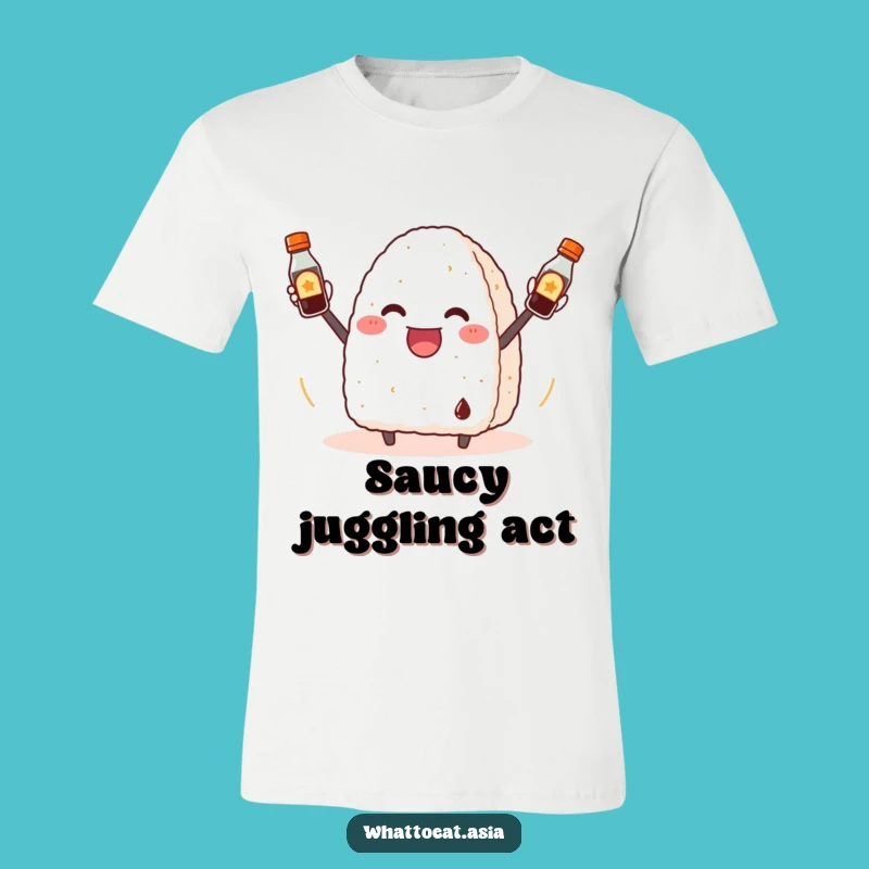 Funny Onigiri Juggling T-Shirt: Wear Your Skill, Perfect Funny Gift!