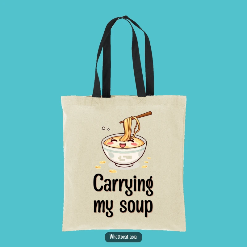 Funny Ramen Giggling Tote Bag: Carry Your Fun, Perfect Shopping Gift!